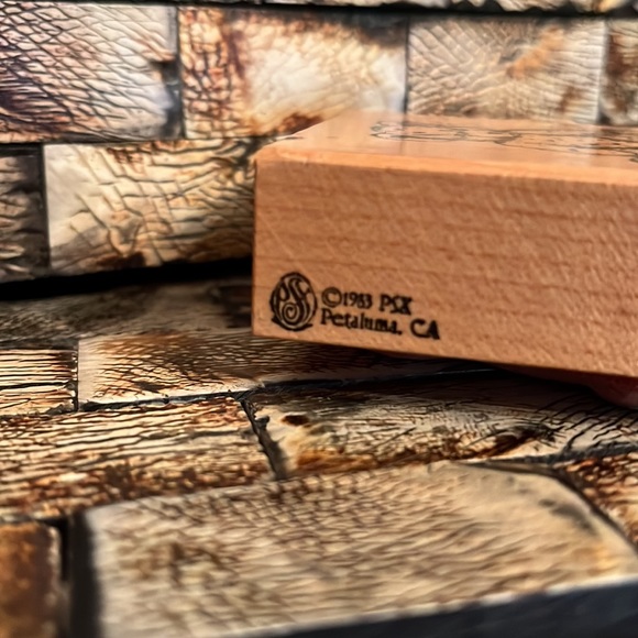 Vintage RARE Teddy Bear PSX Rubber Stamp Stuffed Animal Wood Mounted - Picture 2 of 5